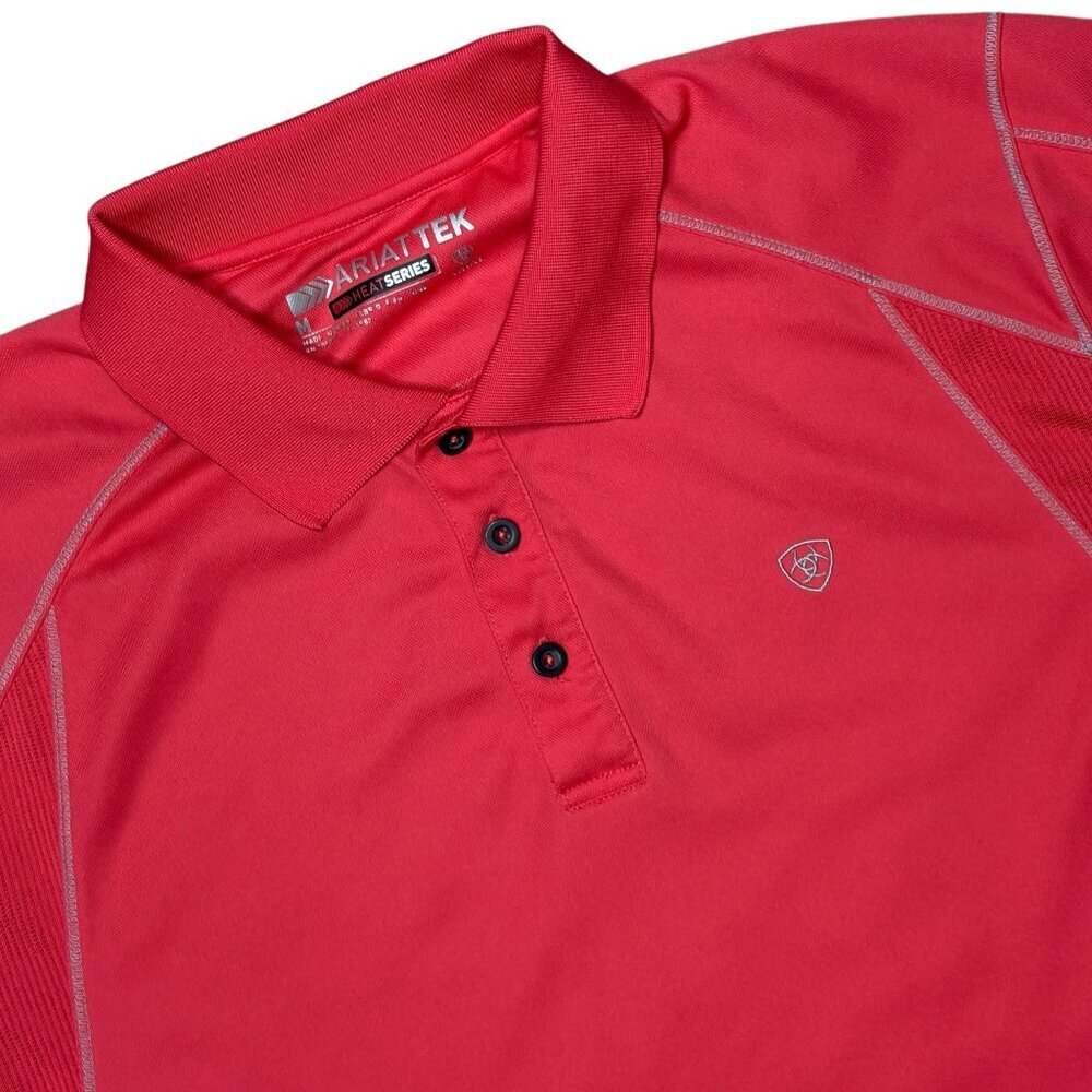 Ariat Tek Polo Solid Pink Mens Size Medium